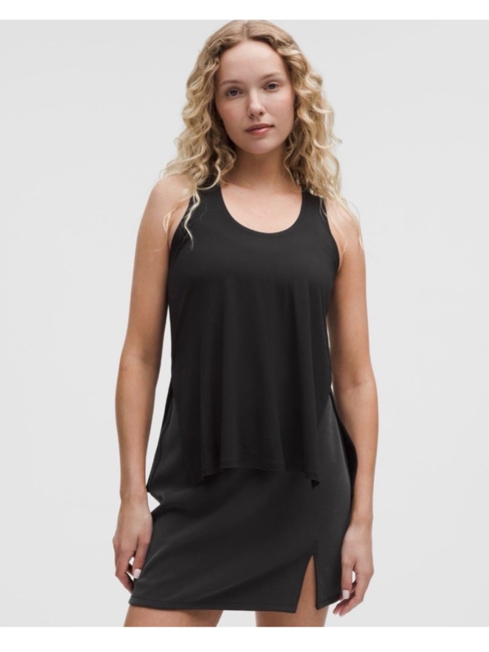 Lululemon Black Tank Top with Side Slit
